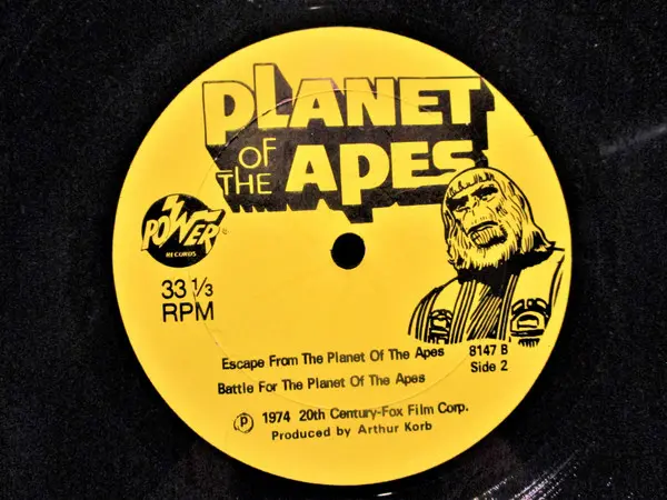 Unknown Artist - Planet Of The Apes, Children's, Non-Music, Audiobook, Story, 1974 - Power Records (4), US, Vinyl 1x LP