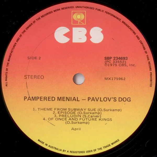 Album cover for Pampered Menial by Pavlov's Dog