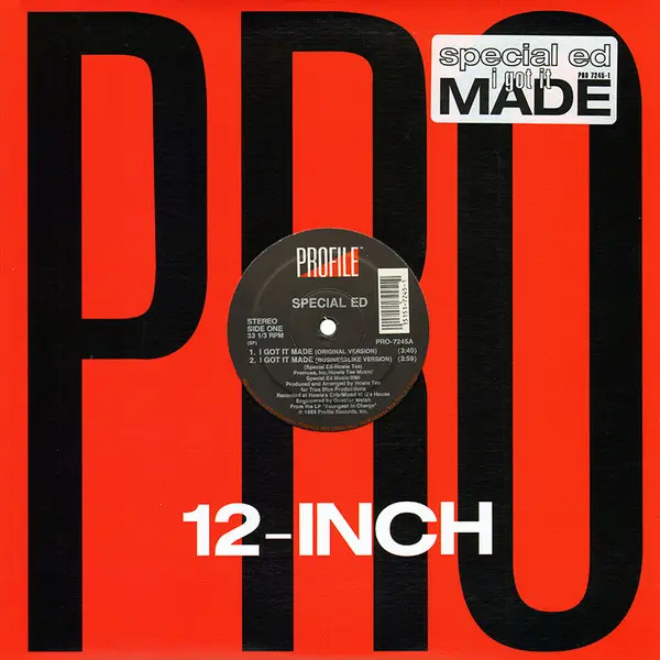 Special Ed - I Got It Made / Hoedown, Hip Hop, 1996 - Profile Records, US, Vinyl 1x 12", 33 ⅓ RPM, Reissue, Stereo SP Pressin