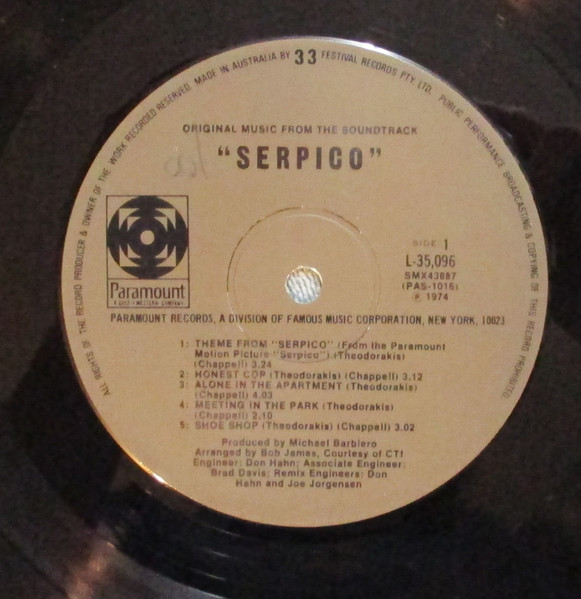 Mikis Theodorakis - Serpico (Original Music From The Soundtrack), Folk, World, & Country, Funk / Soul, Rock, Stage & Screen, 