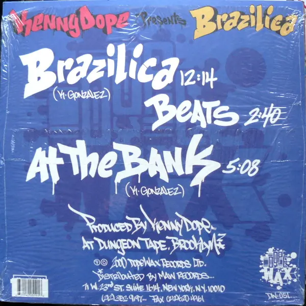 Kenny "Dope" Gonzalez - Brazilica, Electronic, Latin, Disco, House, Latin, 2000 - Dopewax, US, Vinyl 1x 12", 33 ⅓ RPM