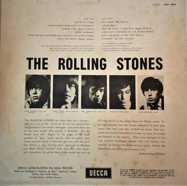 Rolling Stones, The - The Rolling Stones - 0 - Blues Rock, Garage Rock, Pop Rock - Decca - Vinyl 1x LP, Album, Repress, Stere