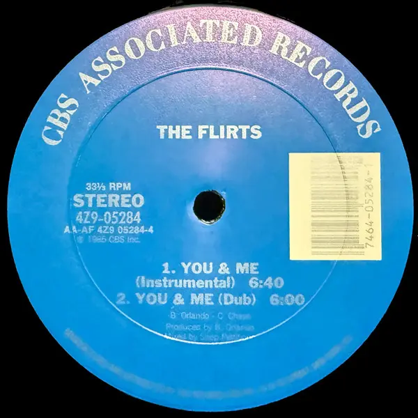 Flirts, The - You & Me, Electronic, Hi NRG, Synth-pop, 1985 - CBS Associated Records, US, Vinyl 1x 12", 33 ⅓ RPM