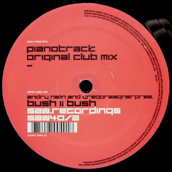 Album cover for Pianotrack by Andry Nalin And Gregor Wagner Pres. Bush II Bush