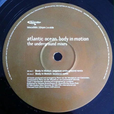 Album cover for Body In Motion (The Underground Mixes) by Atlantic Ocean
