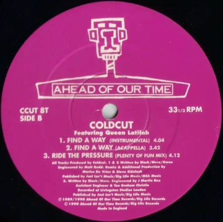 Album cover for Find A Way by Coldcut Featuring Queen Latifah