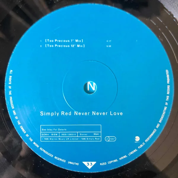 Album cover for Never Never Love (The Remixes) by Simply Red