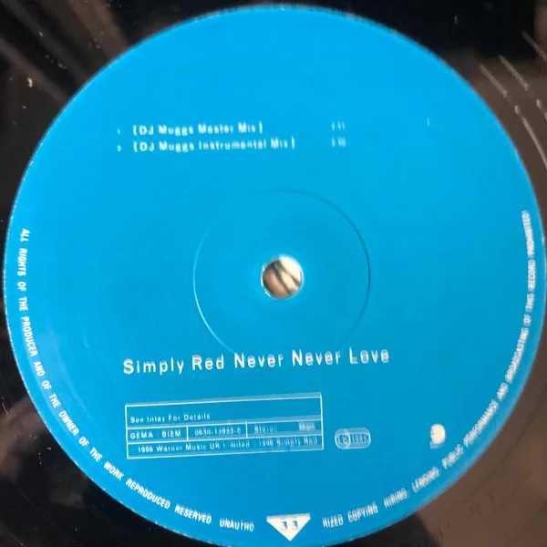 Album cover for Never Never Love (The Remixes) by Simply Red