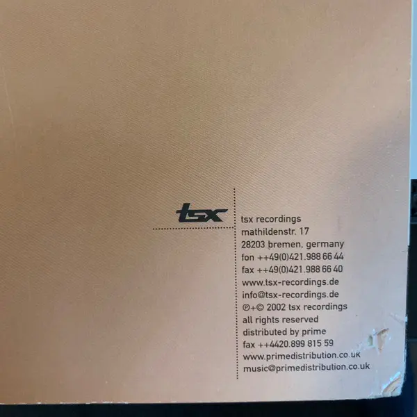 Thomas Schumacher - Ficken?, Electronic, Techno, 2002 - TSX Recordings, Germany, Vinyl 1x 12", 33 ⅓ RPM