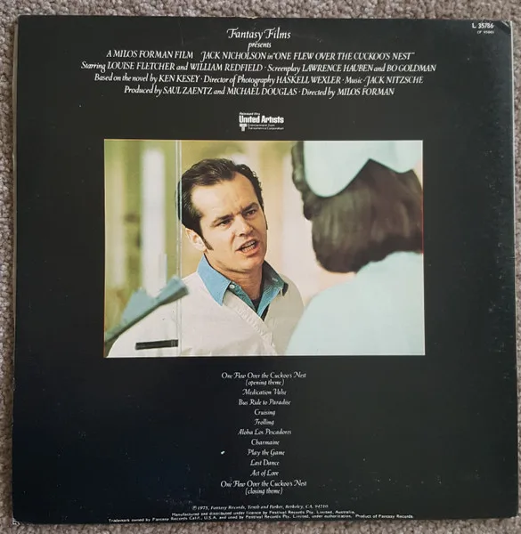Album cover for Soundtrack Recording From The Film : One Flew Over The Cuckoo's Nest by Jack Nitzsche