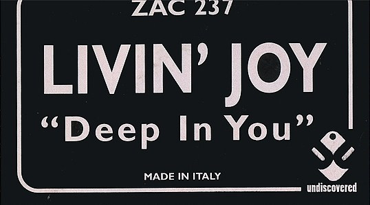 Livin' Joy - Deep In You, Electronic, Downtempo, Euro House, House, 1997 - Zac Records, Italy, Vinyl 1x 12", Stereo