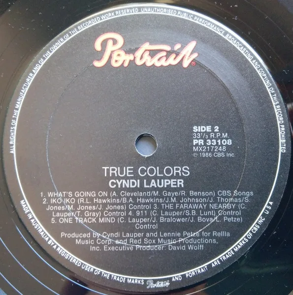 Album cover for True Colors by Cyndi Lauper