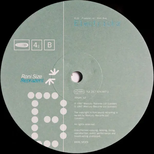Roni Size / Reprazent - Heroes, Electronic, Drum n Bass, 1997 - Mercury, Talkin' Loud, UK & Europe, Vinyl 1x 12", 33 ⅓ RPM
