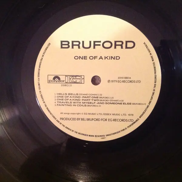 Bruford - One Of A Kind, Jazz, Rock, Art Rock, Fusion, Jazz-Rock, Prog Rock, 1979 - EG, Polydor, Australia, Vinyl 1x LP, Albu