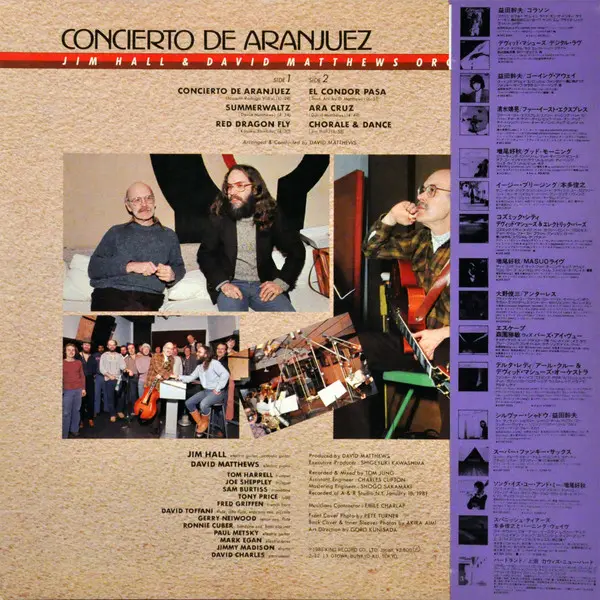 Jim Hall & David Matthews Orchestra - Concierto De Aranjuez, Jazz, Fusion, 1981 - Electric Bird, Japan, Vinyl 1x LP, Album, S
