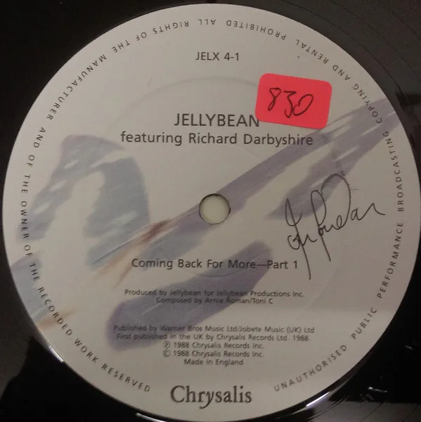 Album cover for Coming Back For More by John "Jellybean" Benitez Featuring Richard Darbyshire