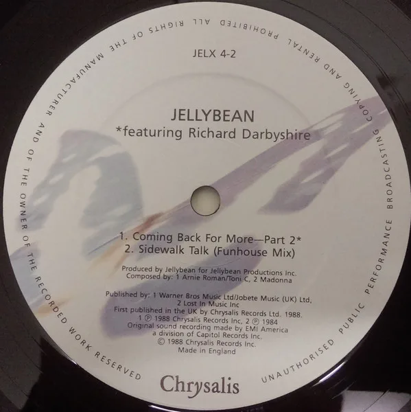 Album cover for Coming Back For More by John "Jellybean" Benitez Featuring Richard Darbyshire