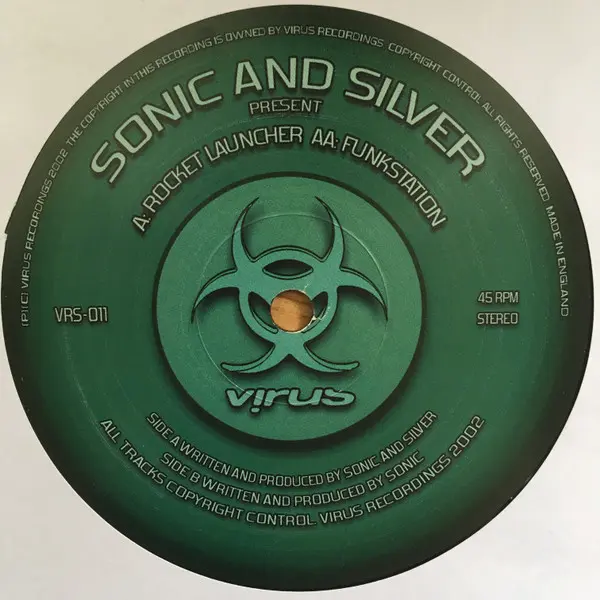 Sonic & Silver - Rocket Launcher, Electronic, Drum n Bass, 2002 - Virus Recordings, UK, Vinyl 1x 12", 45 RPM