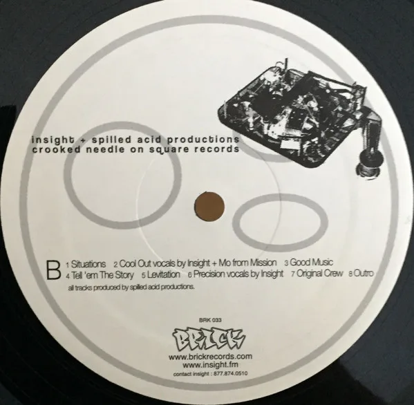Album cover for Crooked Needle On A Square Record by Insight (2) + Spilled Acid Productions
