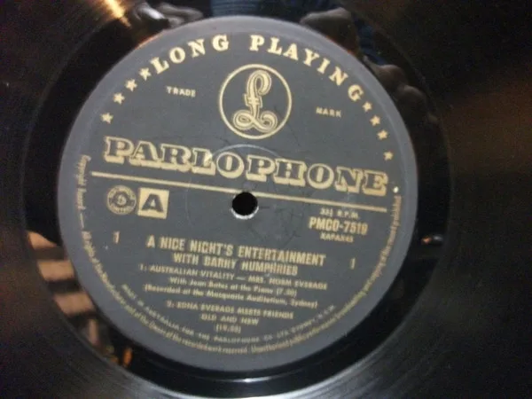 Album cover for A Nice Night's Entertainment by Barry Humphries