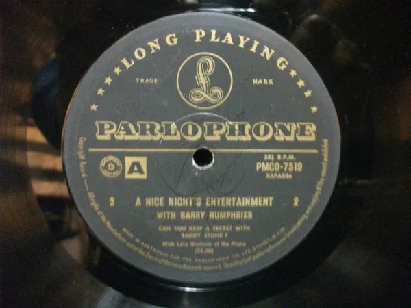 Album cover for A Nice Night's Entertainment by Barry Humphries