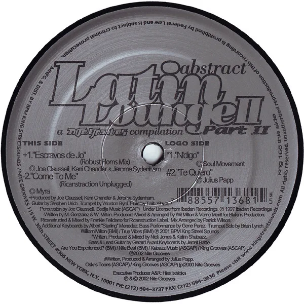 Album cover for Abstract Latin Lounge II (Part II) by Various