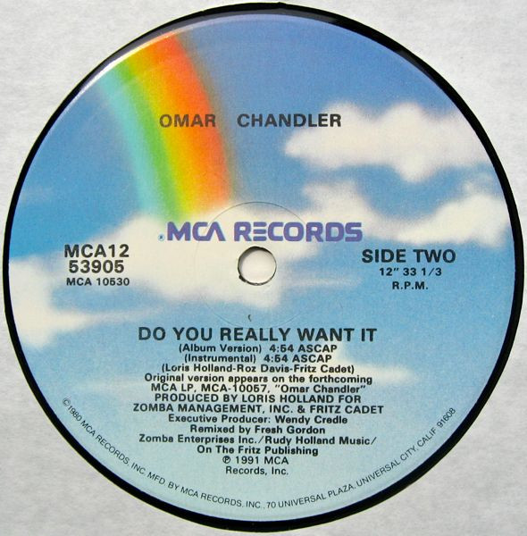 Omar Chandler - Do You Really Want It, Electronic, Funk / Soul, Hip Hop, Disco, Funk, RnB/Swing, Synth-pop, 1991 - MCA Record