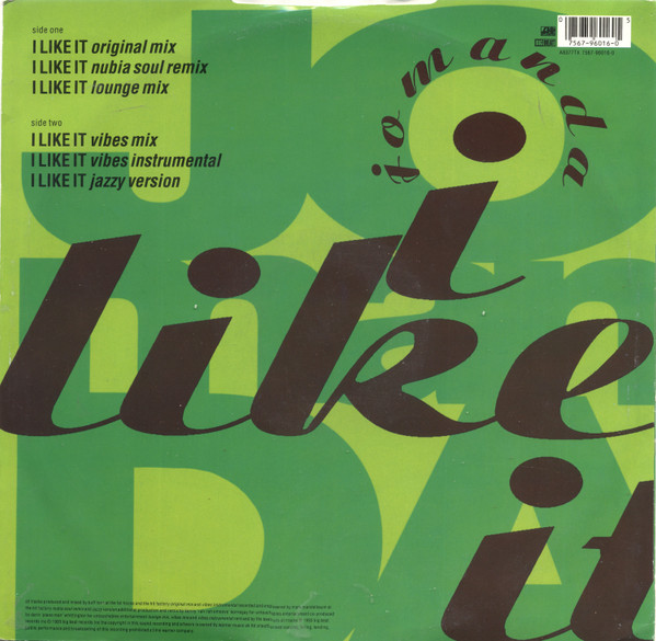 Jomanda - I Like It - 1993 - RnB/Swing, Soul - Atlantic - Vinyl 1x 12", 45 RPM, Stereo