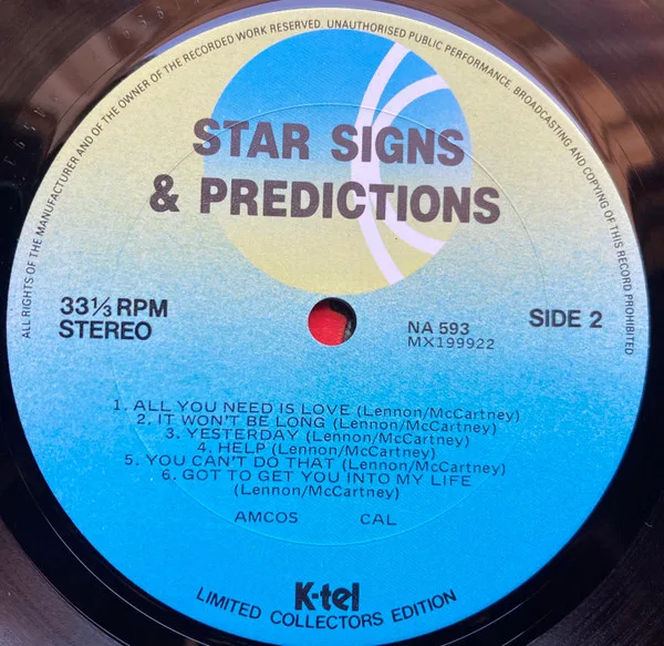 Album cover for Starsigns And Predictions by Unknown Artist