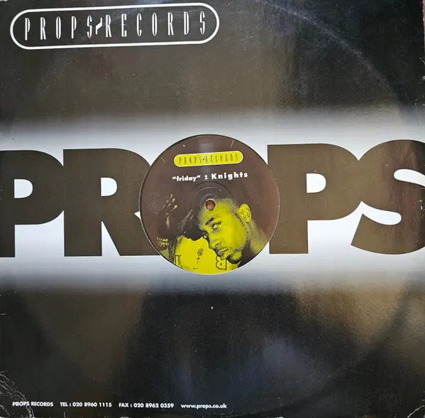 Knights (11) - Friday, Electronic, Soul, UK Garage, 2002 - Props Records, UK, Vinyl 1x 12", 45 RPM Company Sleeve