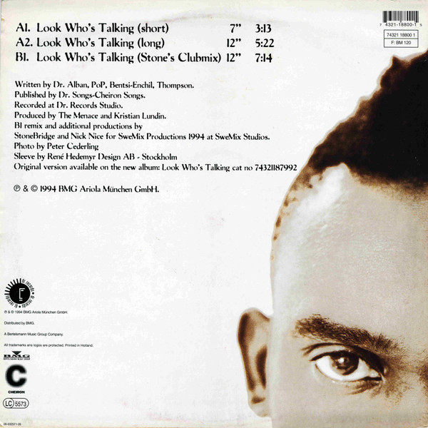 Dr. Alban - Look Who's Talking! (The 12'' Single), Electronic, Euro House, 1994 - Cheiron, Europe, Vinyl 1x 12", 45 RPM