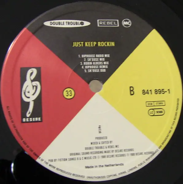 Double Trouble & Rebel MC - Just Keep Rockin' / Street Tuff (21 Mixes), Electronic, Hip-House, House, 1989 - Desire Records, 