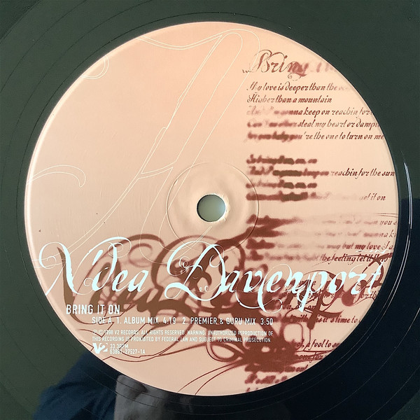 N'Dea Davenport - Bring It On, Electronic, Funk / Soul, Bayou Funk, Hip Hop, House, Neo Soul, 1998 - V2, US, Vinyl 2x 12", 33