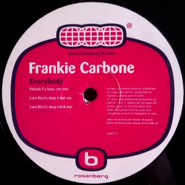 Album cover for Everybody by Frankie Carbone