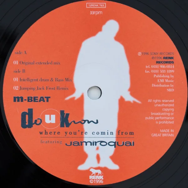 Album cover for Do U Know Where You're Comin From by M-Beat Featuring Jamiroquai