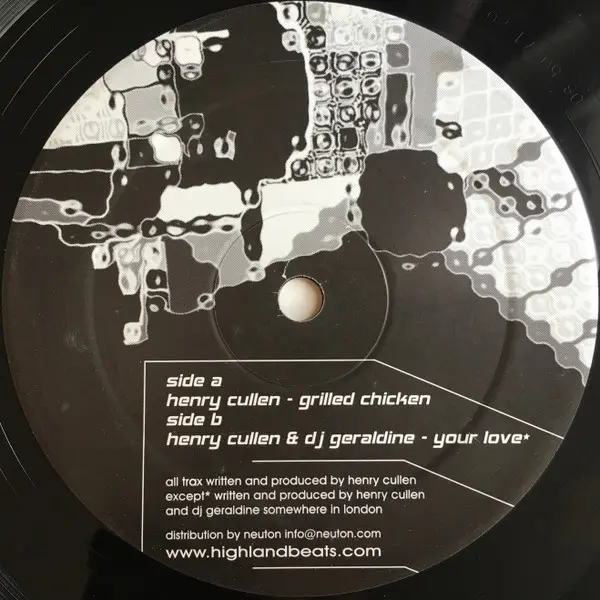 Henry Cullen & DJ Geraldine - Fast Food EP, Electronic, Techno, 2003 - Body:Art:Form:, UK, Vinyl 1x 12"