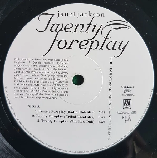 Album cover for Twenty Foreplay by Janet Jackson