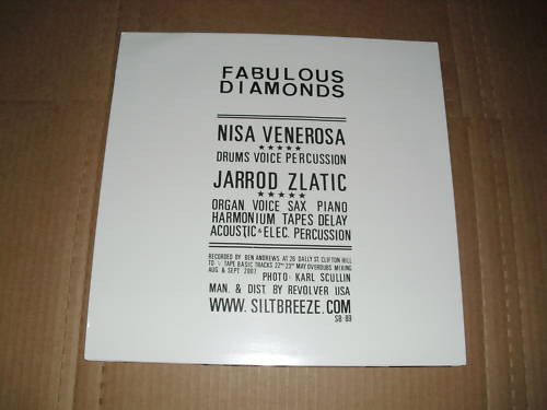 Fabulous Diamonds - Fabulous Diamonds, Rock, Avantgarde, Indie Rock, 2008 - Siltbreeze, US, Vinyl 1x LP, Album