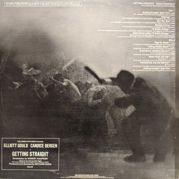 Ronald Stein - Getting Straight (An Original Soundtrack Recording), Funk / Soul, Jazz, Pop, Stage & Screen, Easy Listening, F