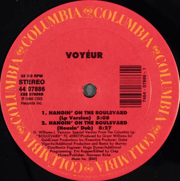 Album cover for Hangin' On The Boulevard by Voyéur