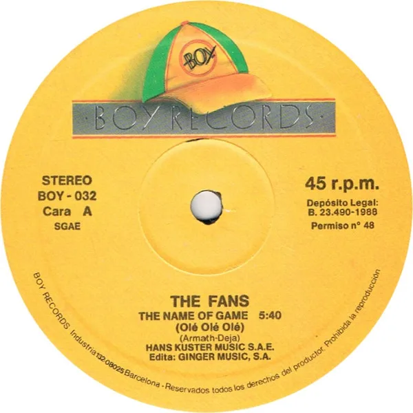 Album cover for The Name Of Game (Olé, Olé, Olé!!) by Fans, The