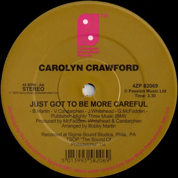 Album cover for Hey Baby / Just Got To Be More Careful by Anthony White / Caroline Crawford