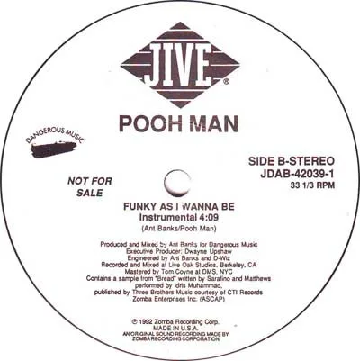 Album cover for Funky As I Wanna Be by Pooh-Man