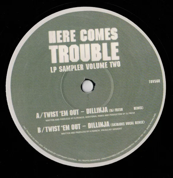 Album cover for Here Comes Trouble (LP Sampler Volume Two) by Dillinja