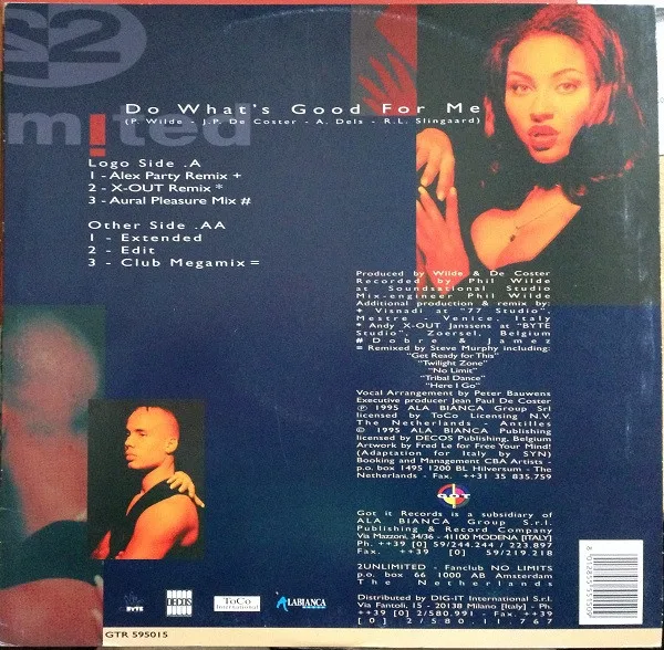 Album cover for Do What's Good For Me by 2 Unlimited