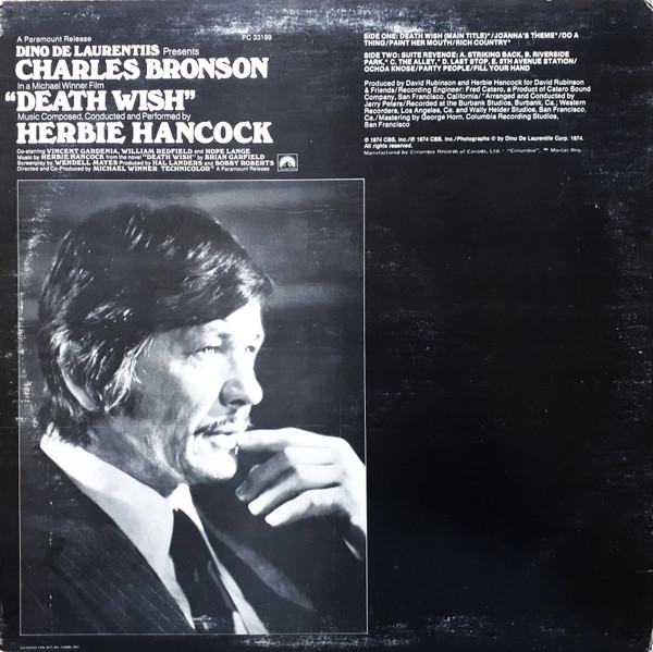 Herbie Hancock - Death Wish (Original Soundtrack Recording), Jazz, Stage & Screen, Jazz-Funk, Modal, Score, Soundtrack, 1974 