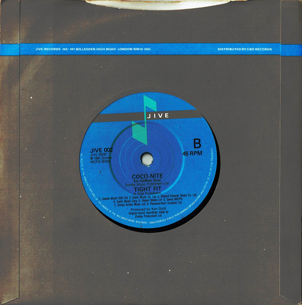 Tight Fit - Back To The 60's, Funk / Soul, Pop, Rock, Rock & Roll, Soul, Vocal, 1981 - Jive, UK, Vinyl 1x 7", 45 RPM, Single,