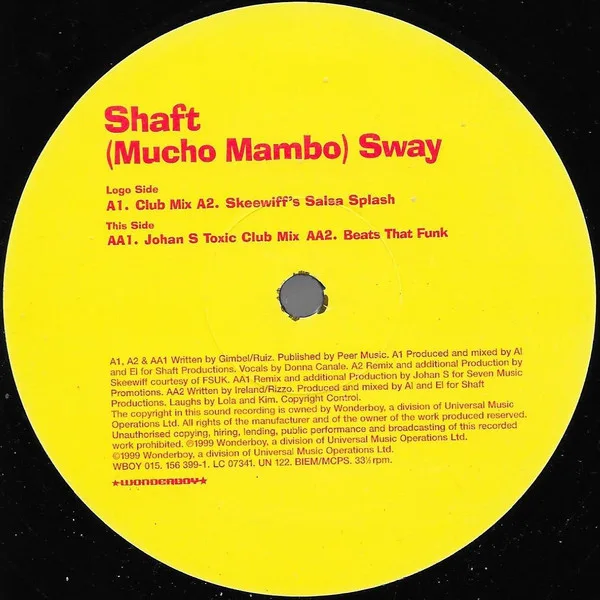 Album cover for (Mucho Mambo) Sway by Shaft