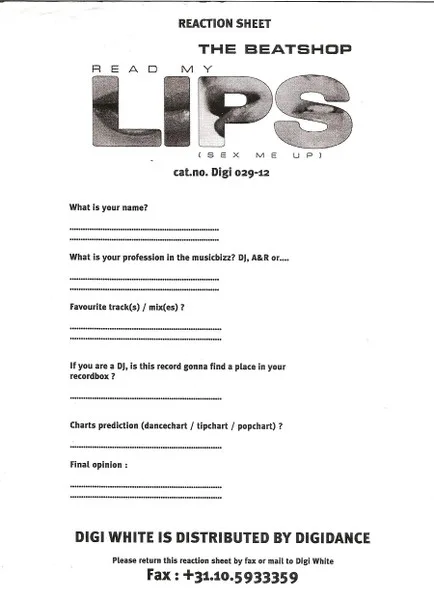 Album cover for Read My Lips (Sex Me Up!) by Beatshop, The