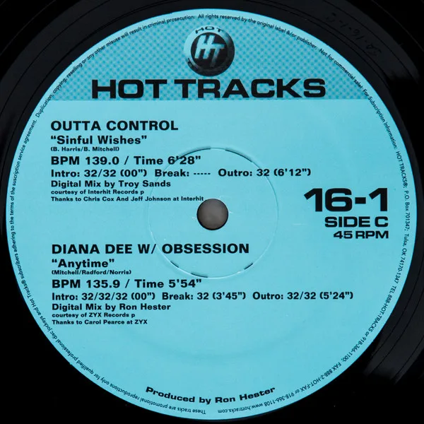 Album cover for Hot Tracks 16-1 by Various